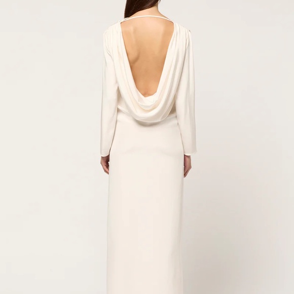 Michel Lo Sordo High Neck with Scoop Back Silk Maxi Dress - Picture 3 of 4